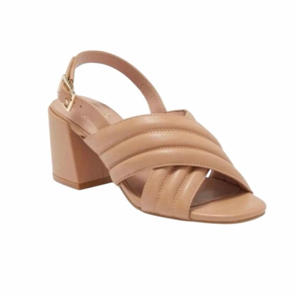 Paolo 10 Isabel Faux Nappa Leather Block Heel Sandal